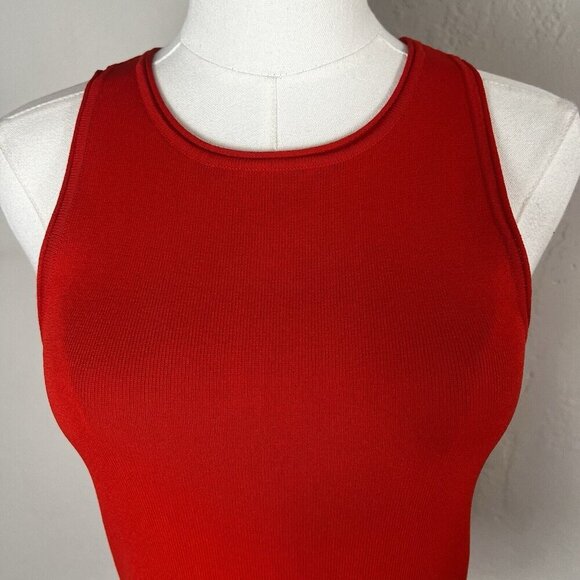 Modern Citizen Tank Top Knit Red Round Neck Sleeveless Rayon Size Large‎ - Picture 2 of 12